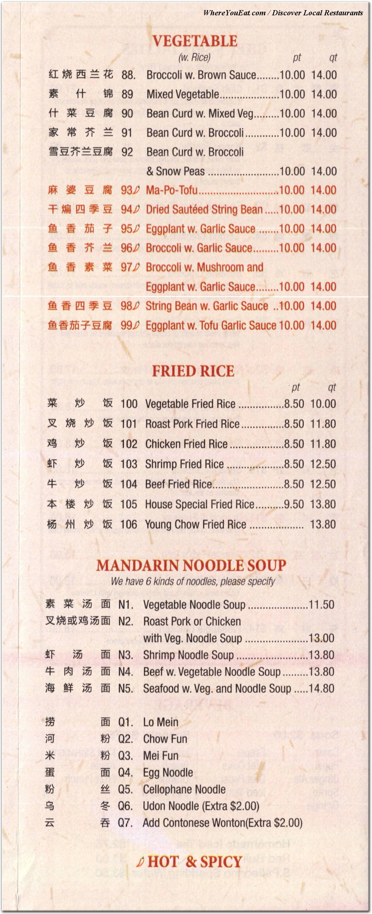 menu image
