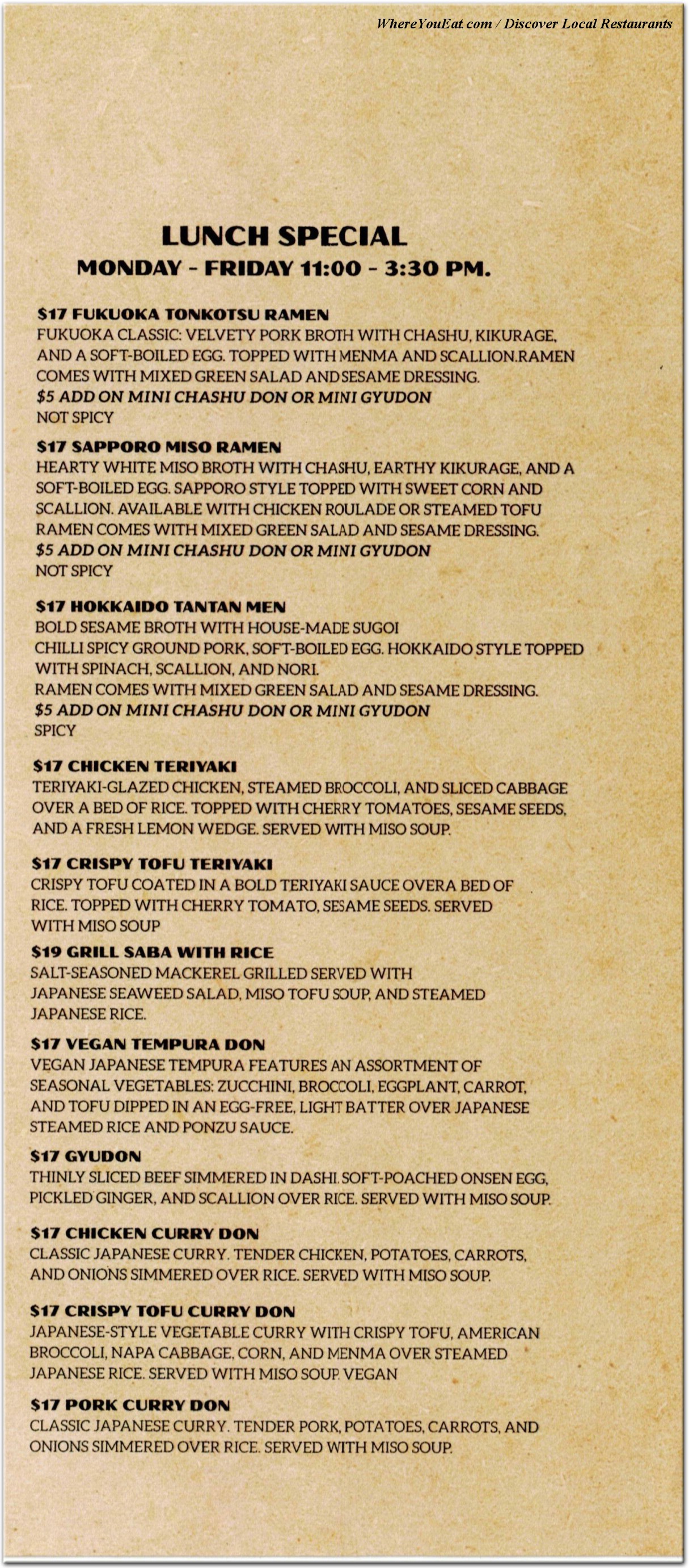 menu image