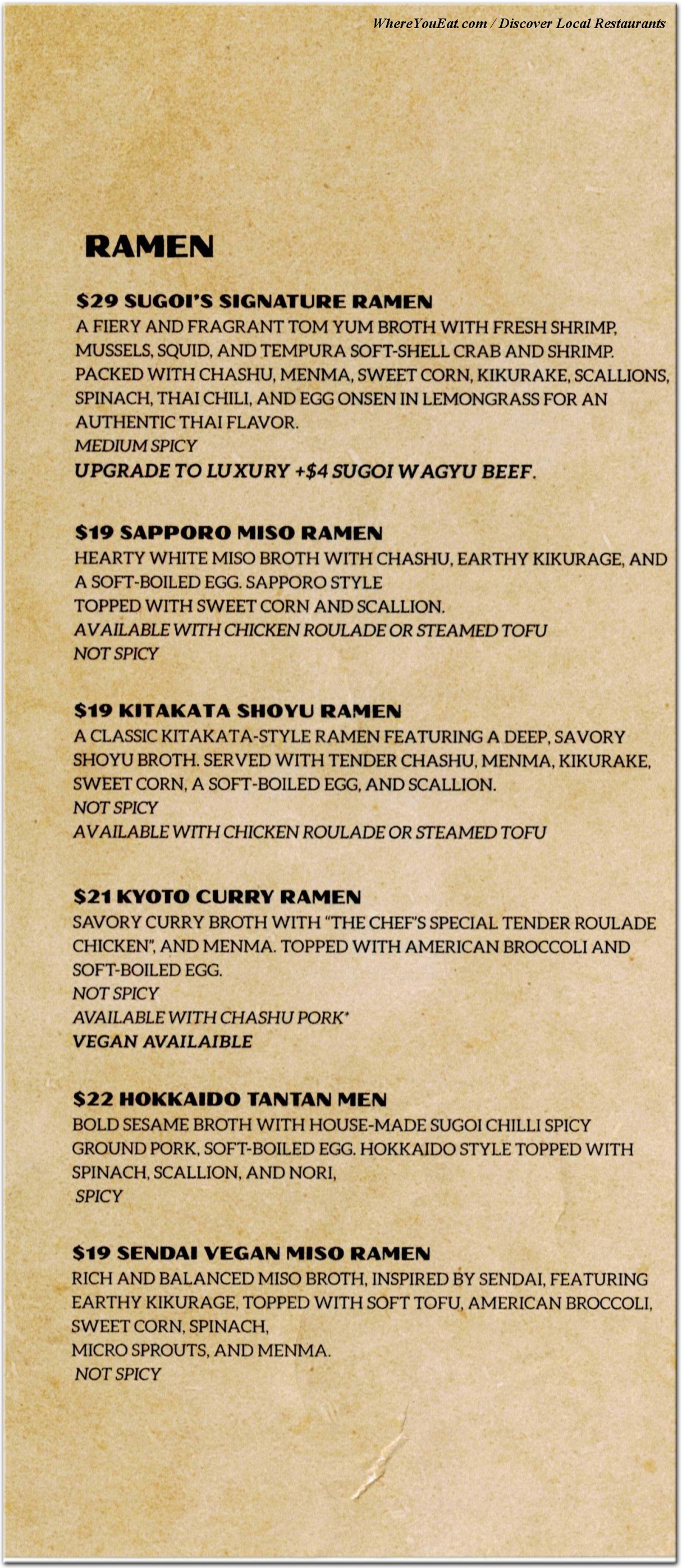 menu image