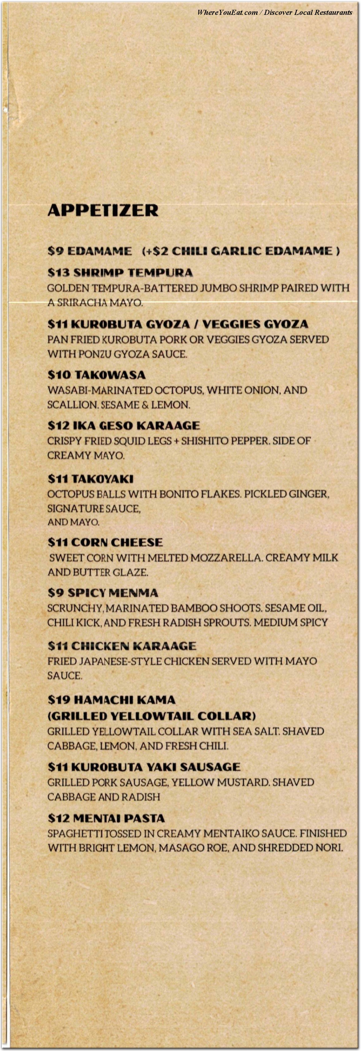 menu image
