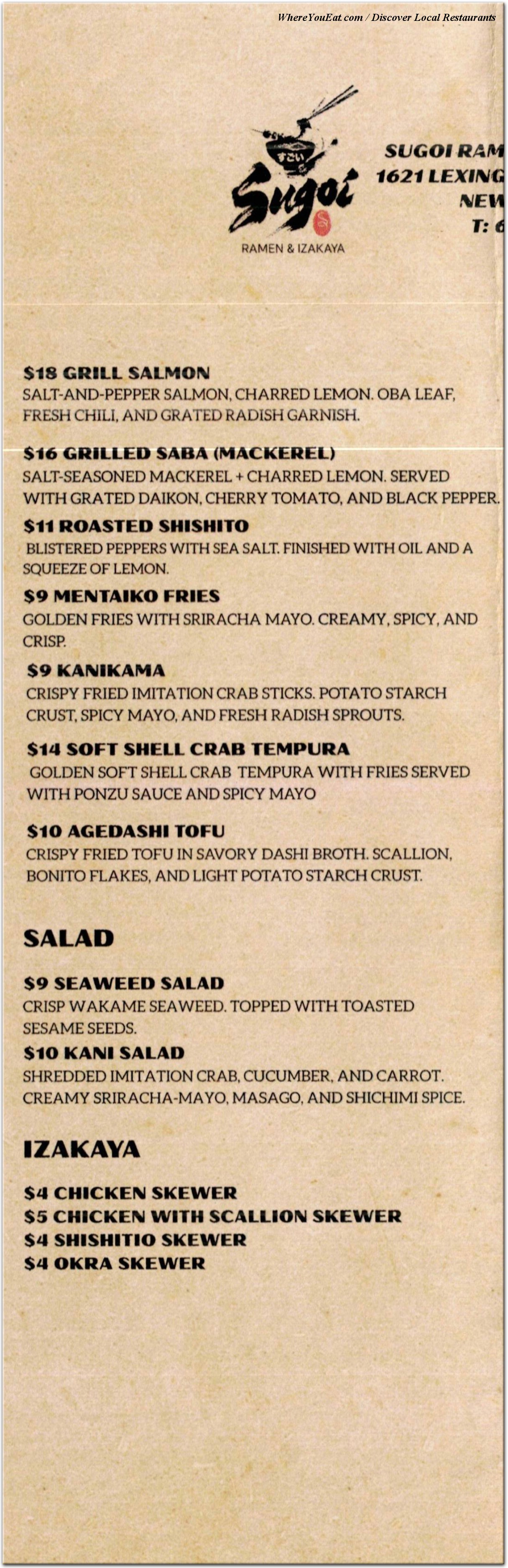 menu image