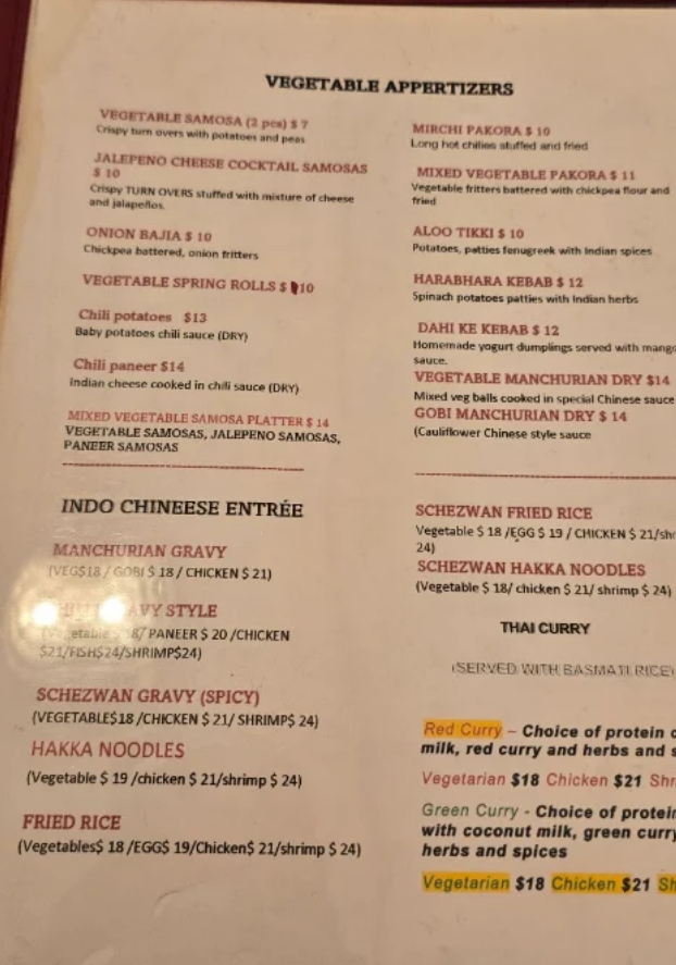 menu image