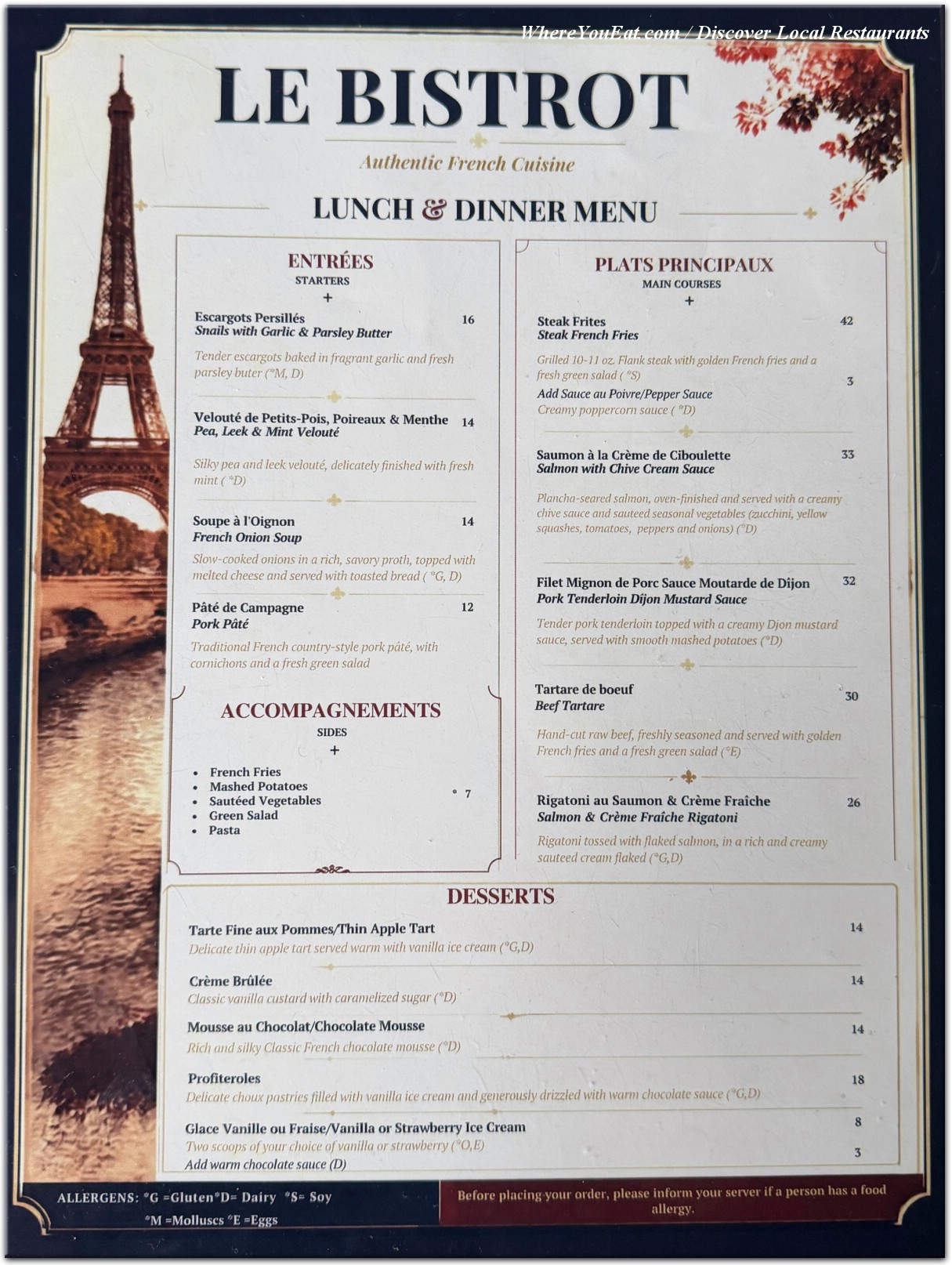 menu image