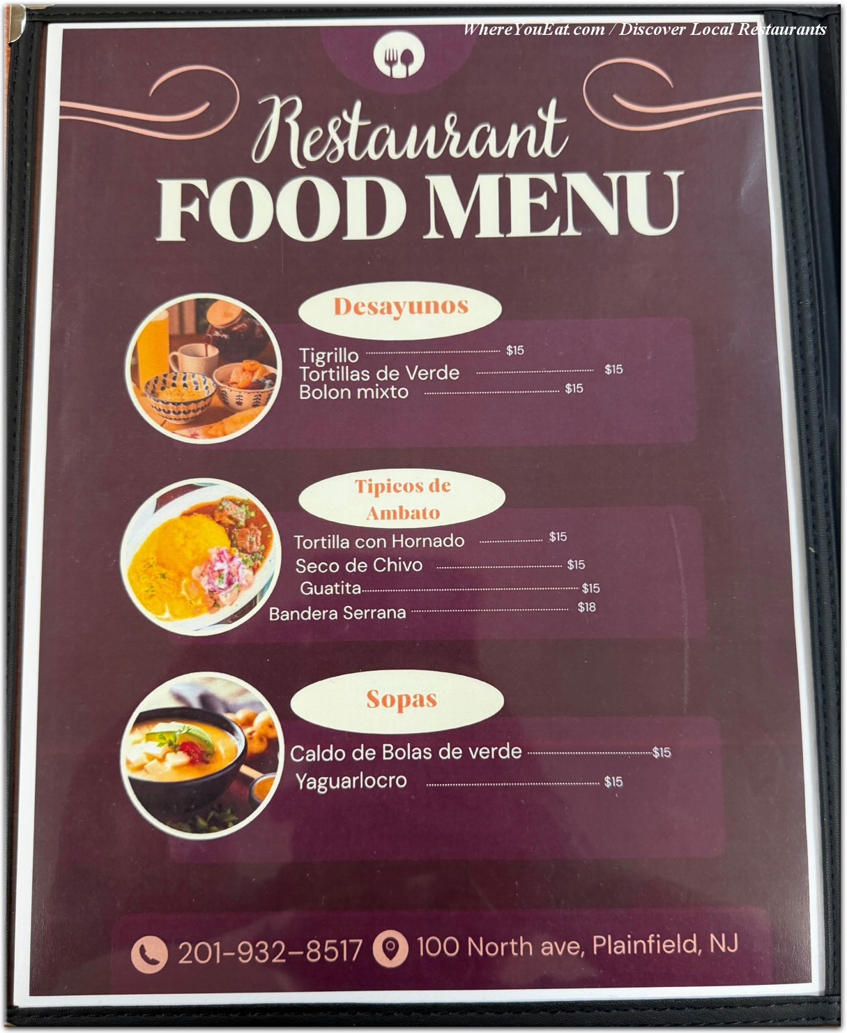 menu image