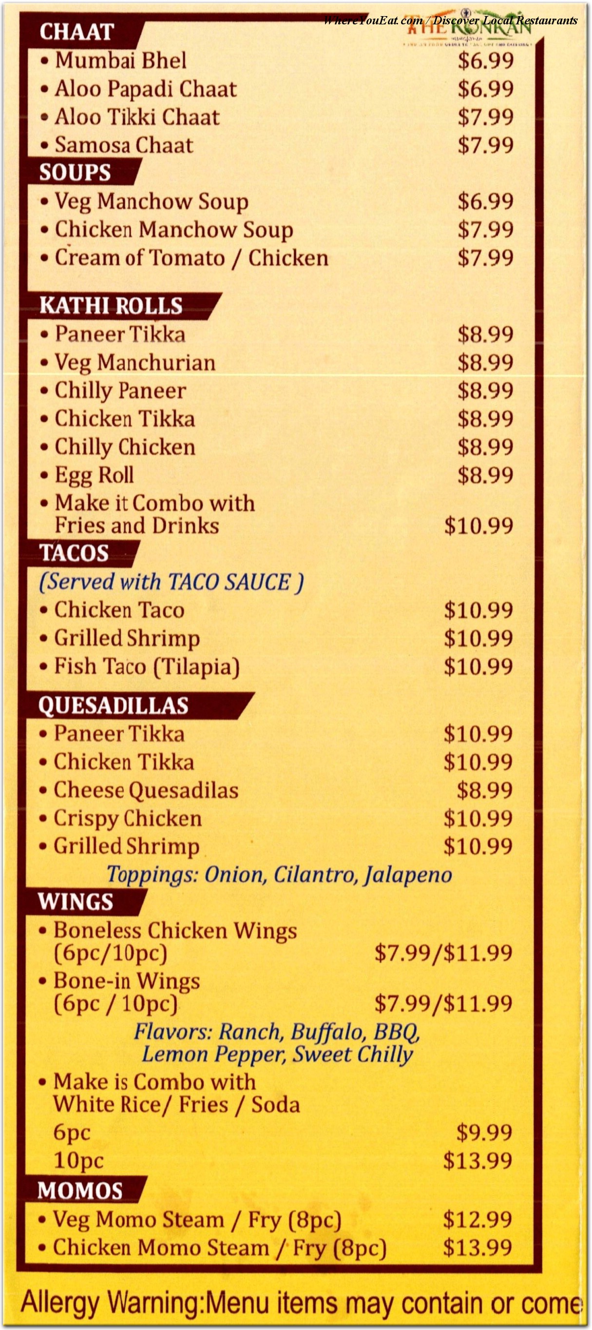 menu image