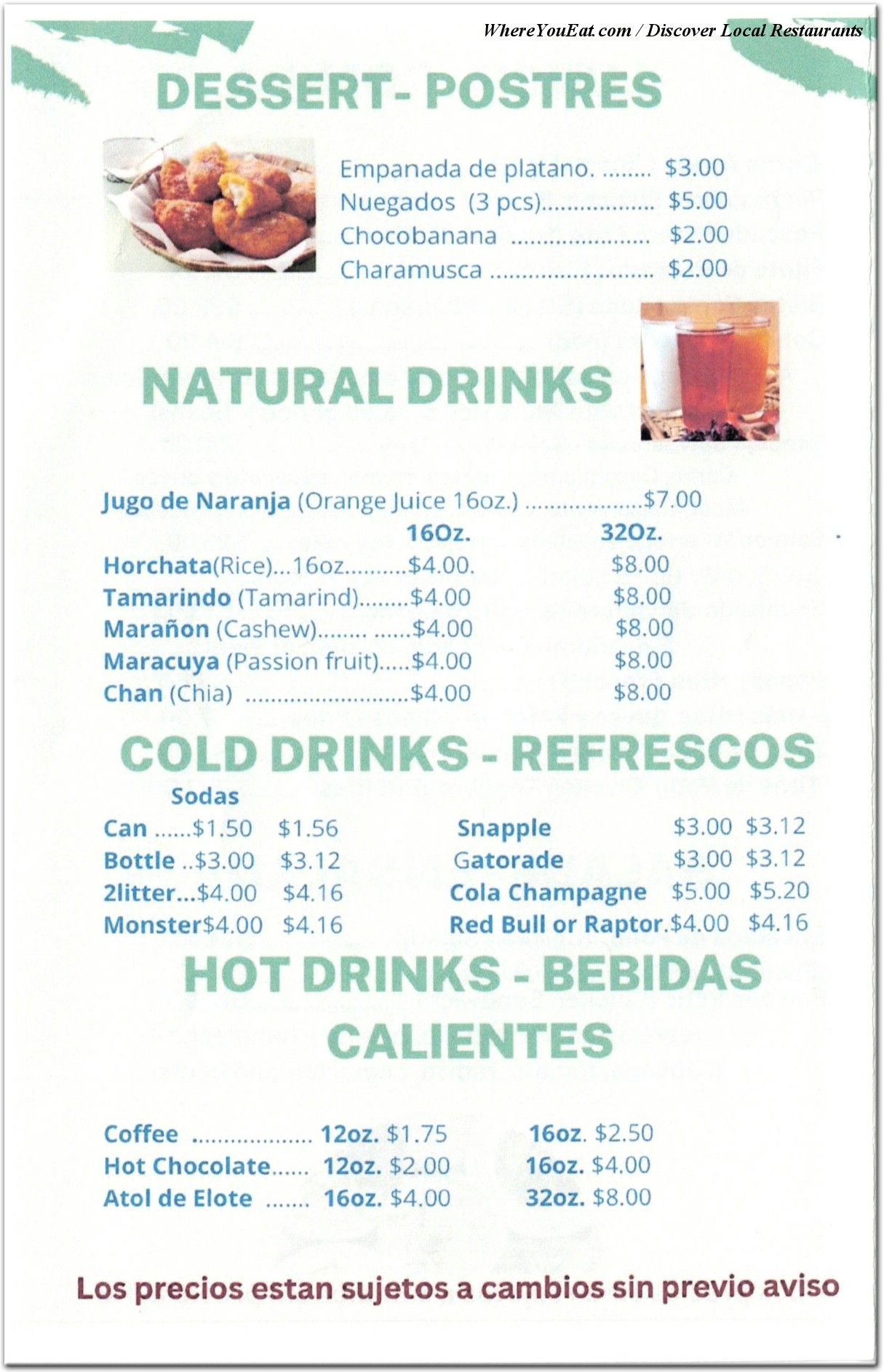 menu image