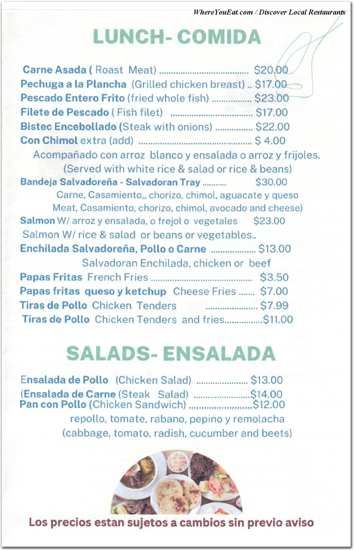 menu image