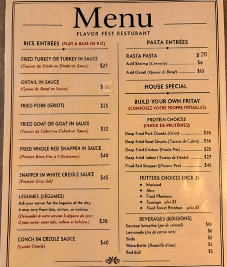 menu image