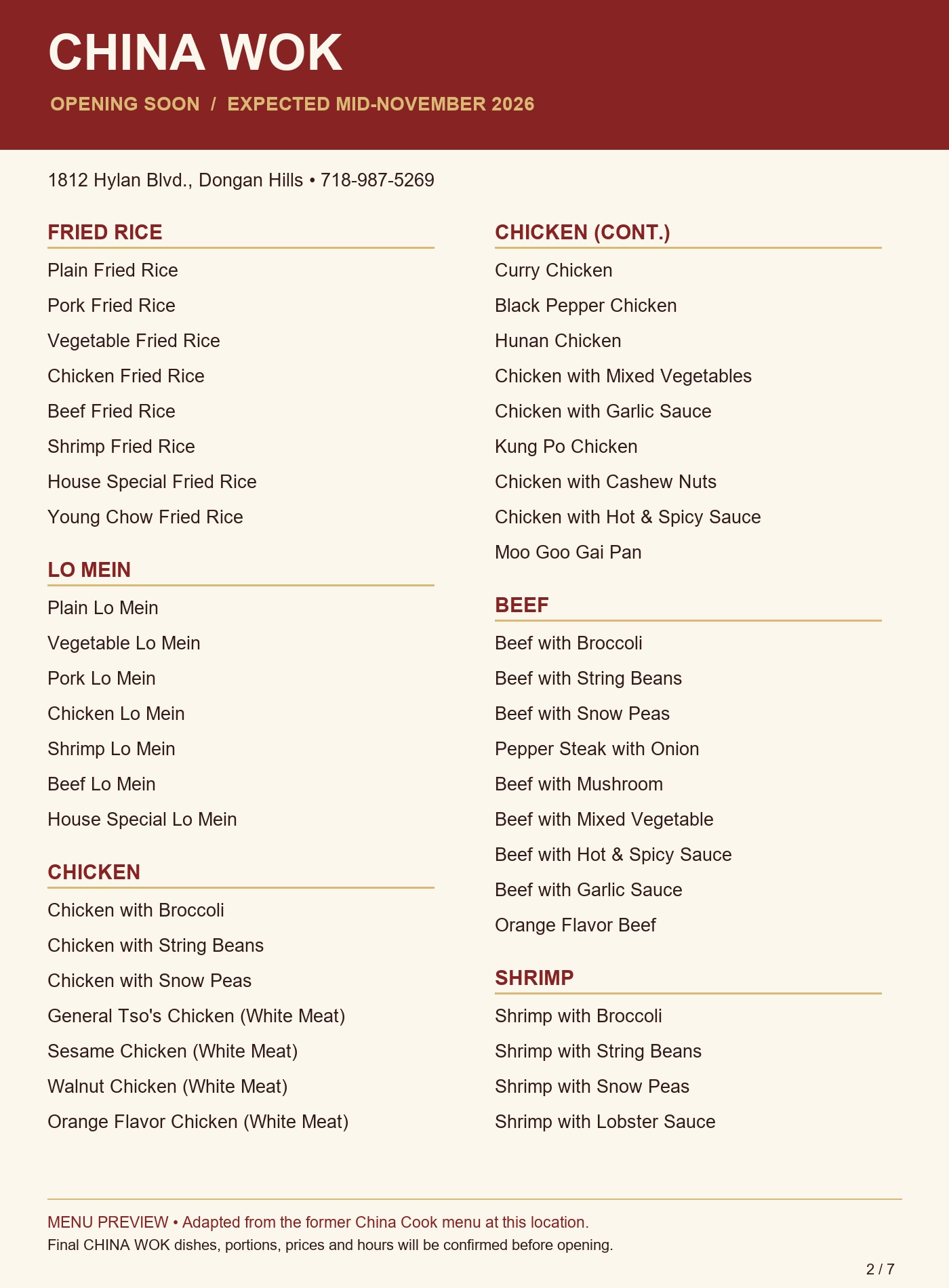 menu image