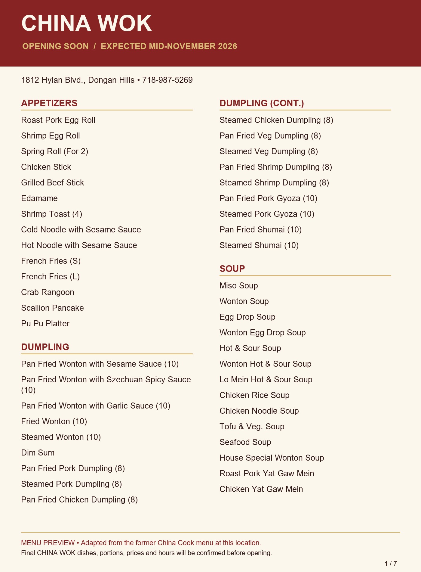 menu image