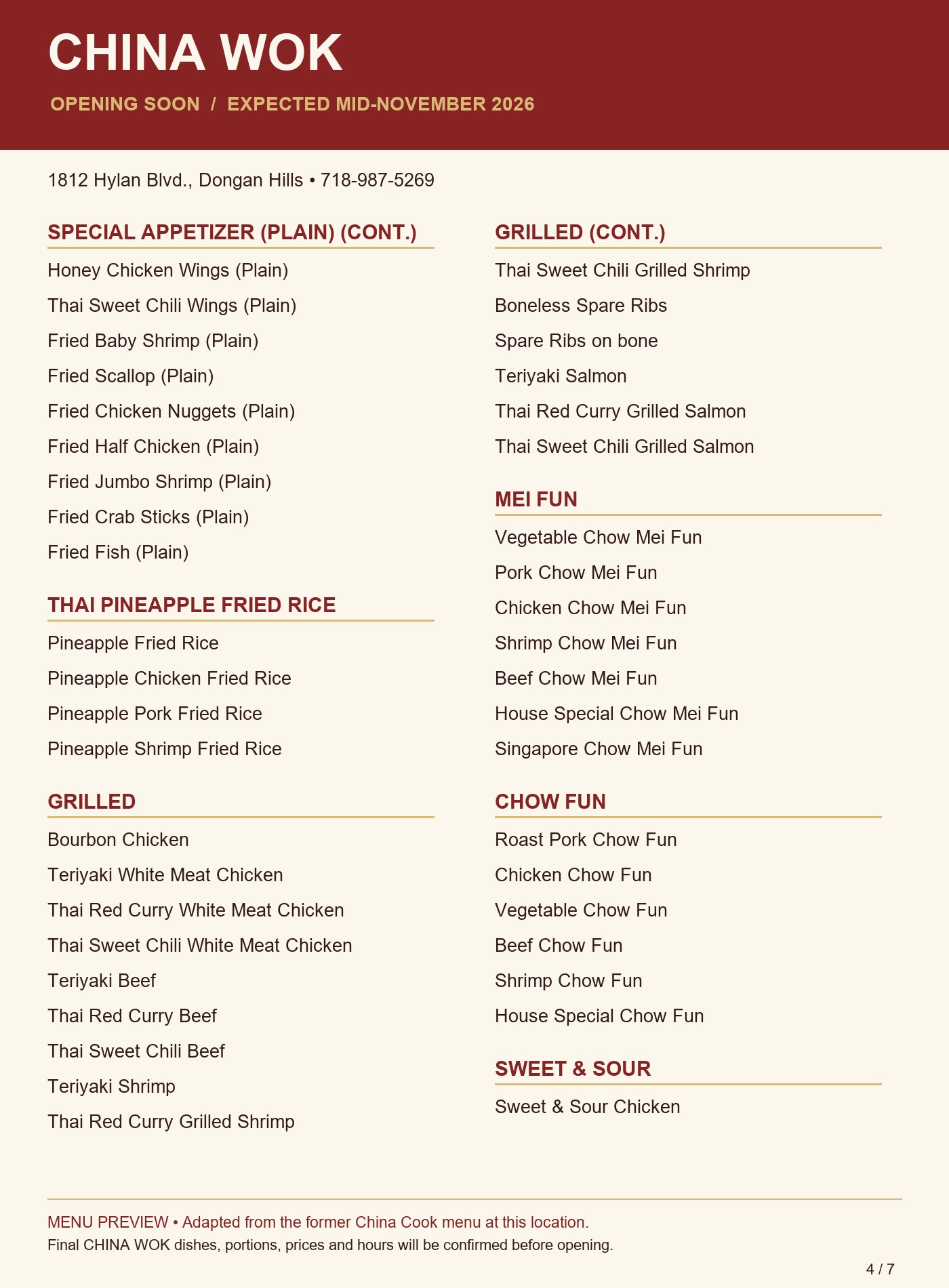 menu image