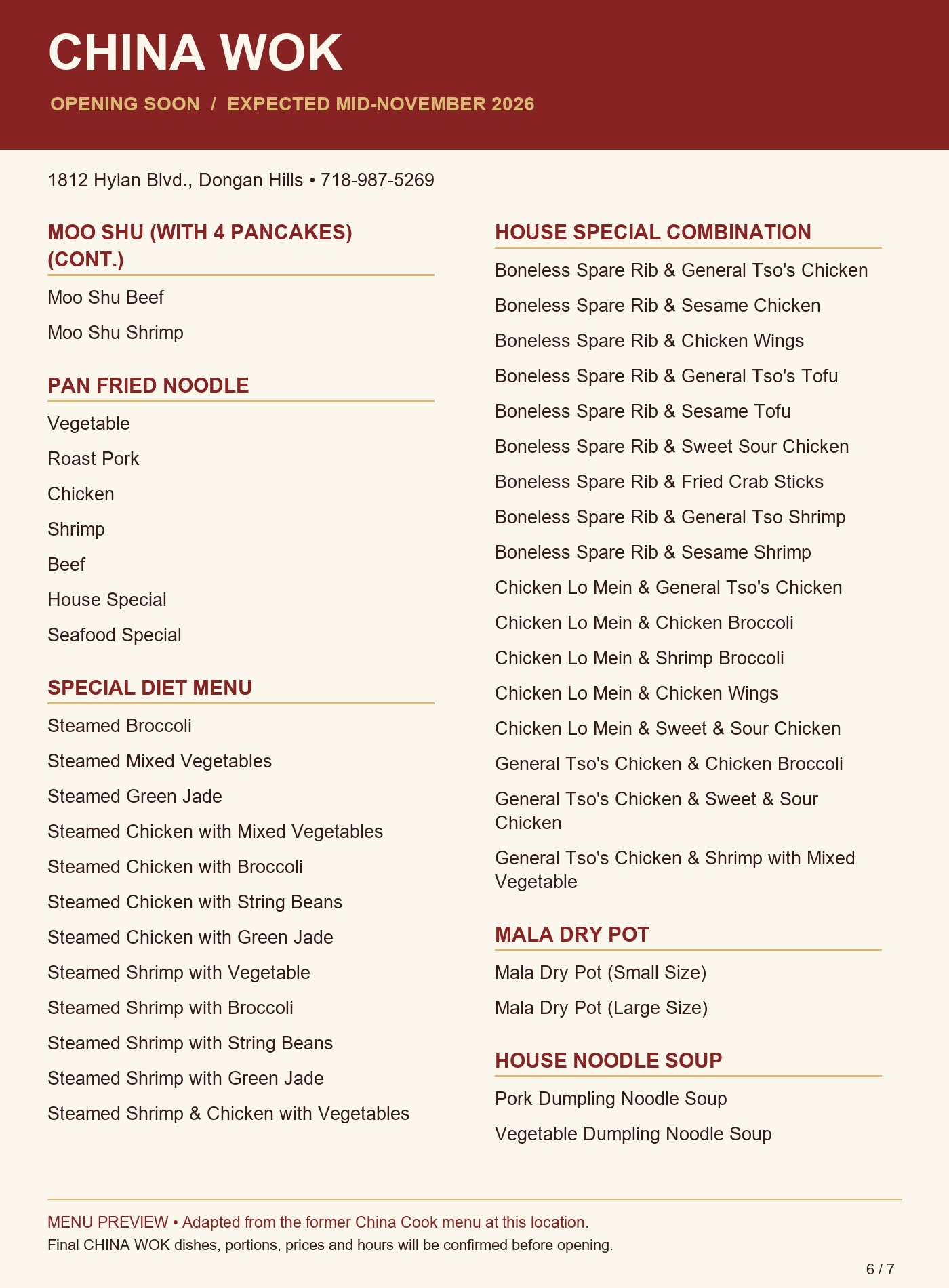 menu image
