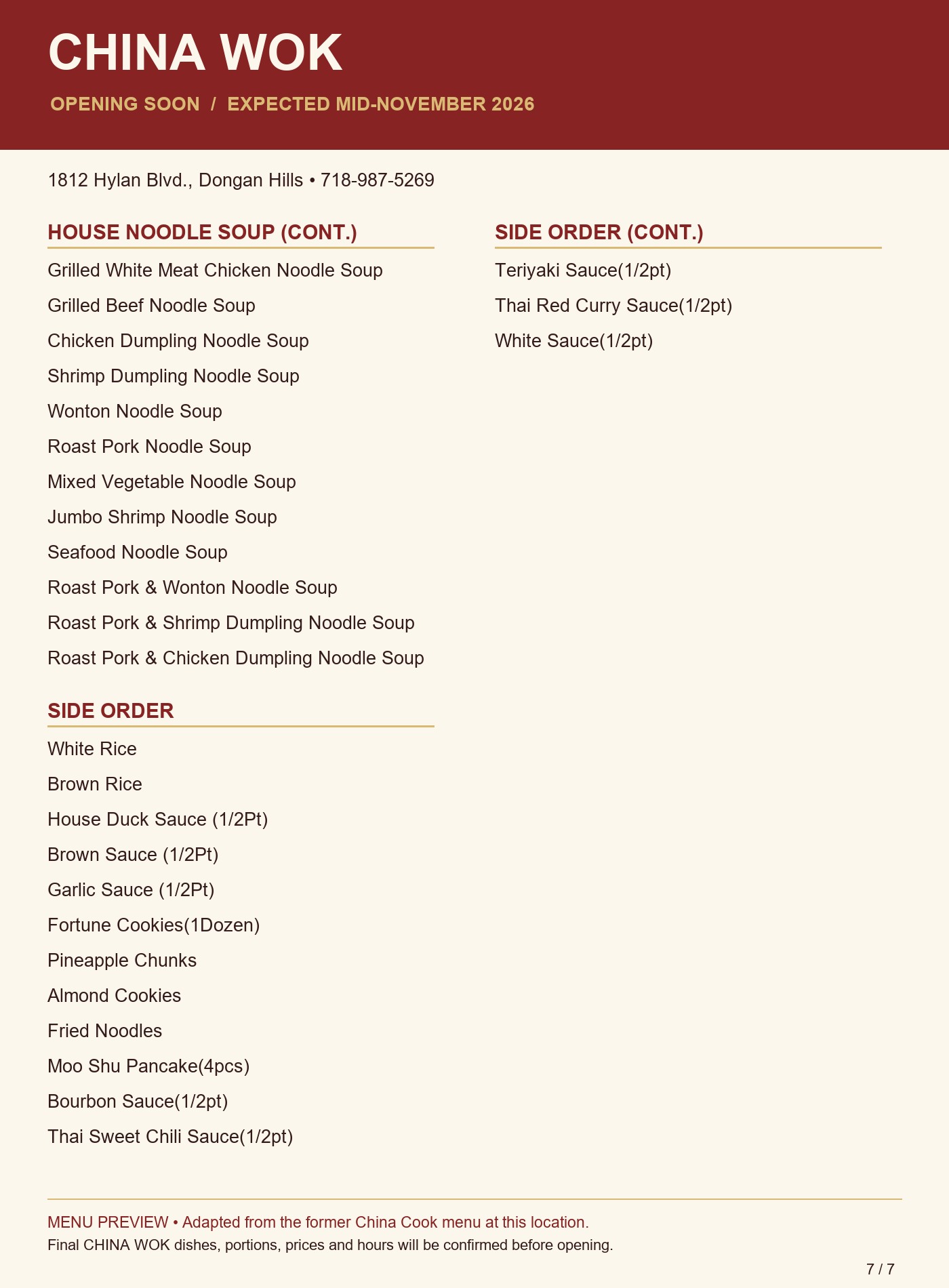 menu image