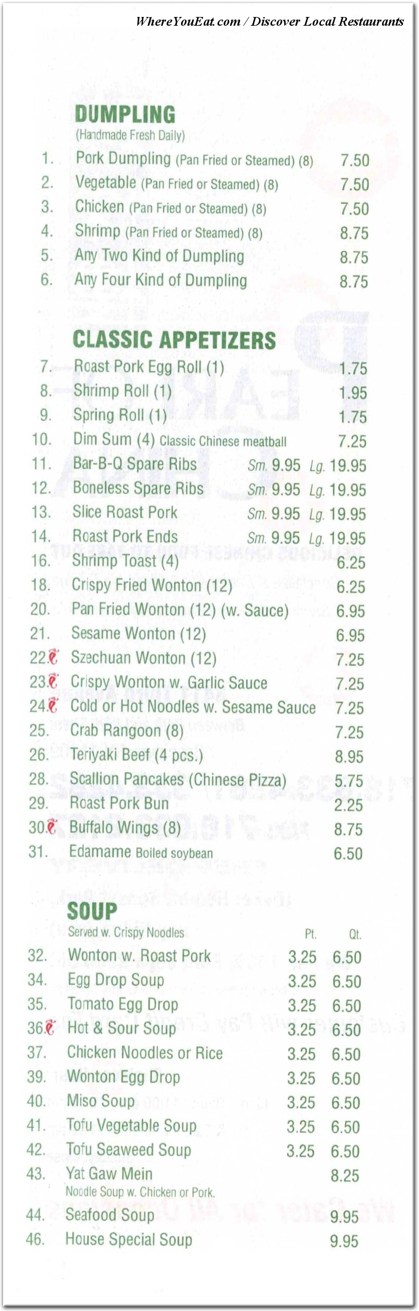 menu image