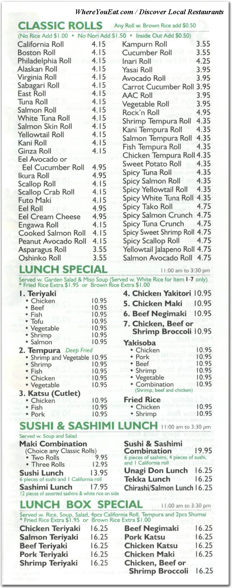 menu image
