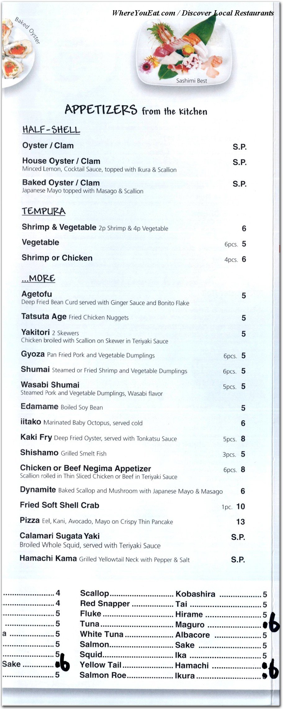 menu image