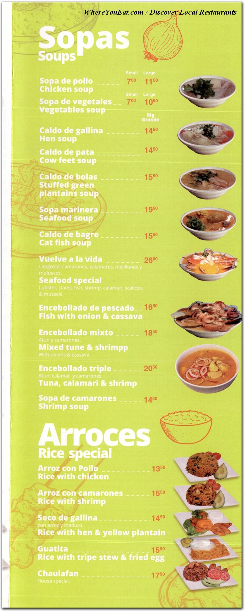 menu image