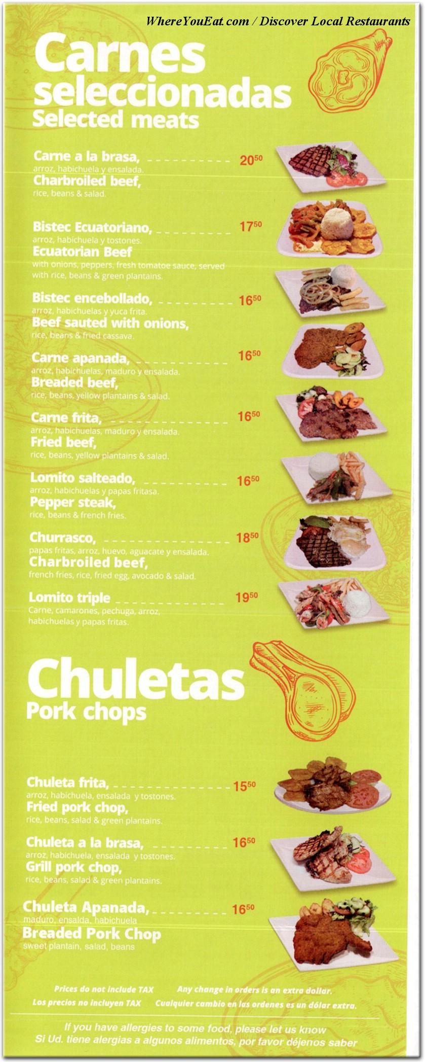 menu image
