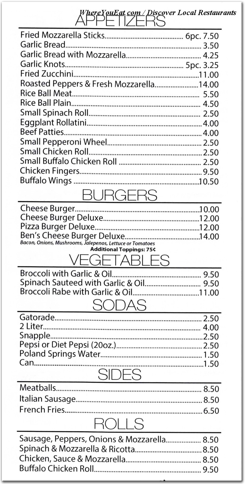 menu image