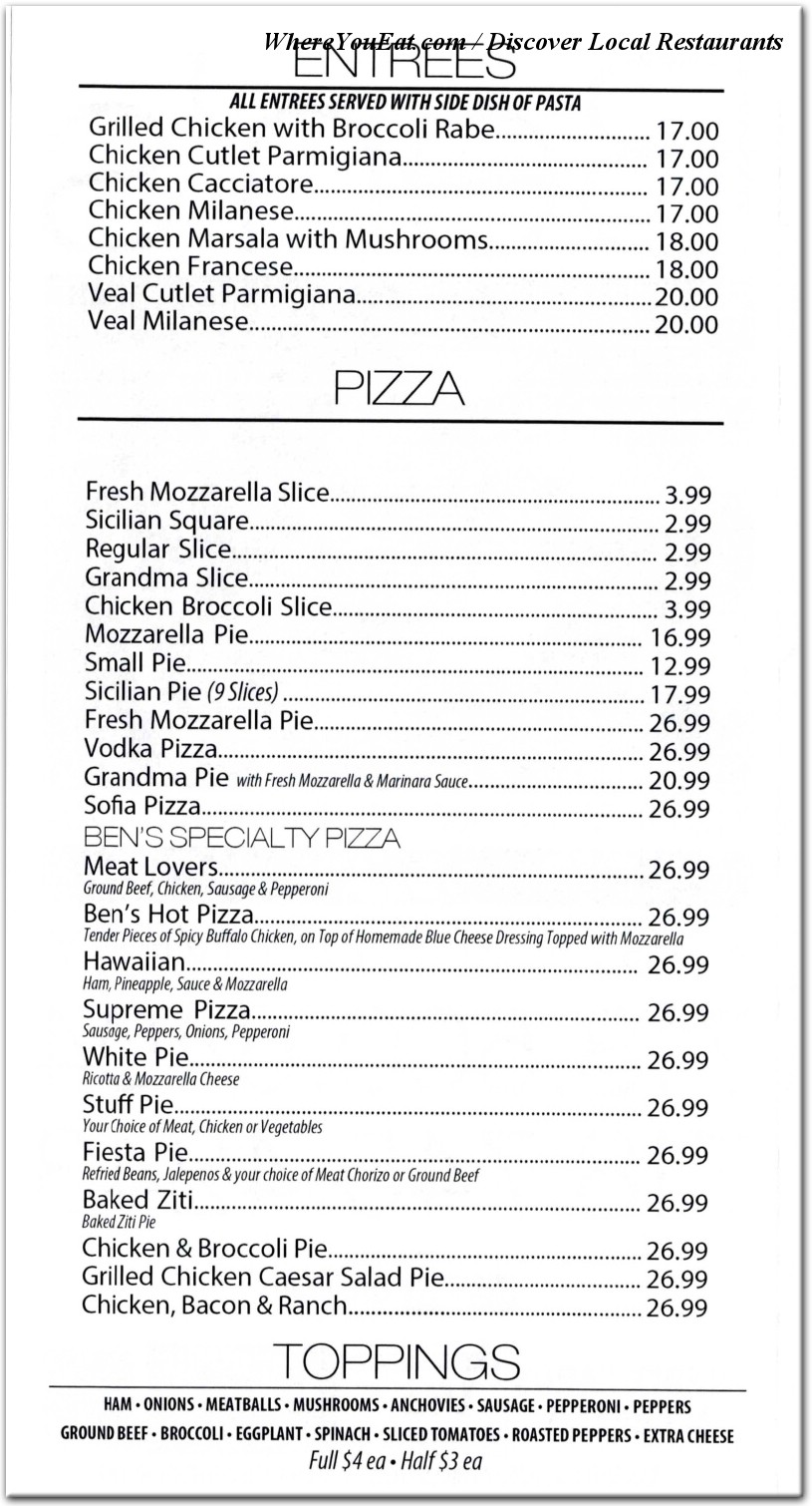 menu image