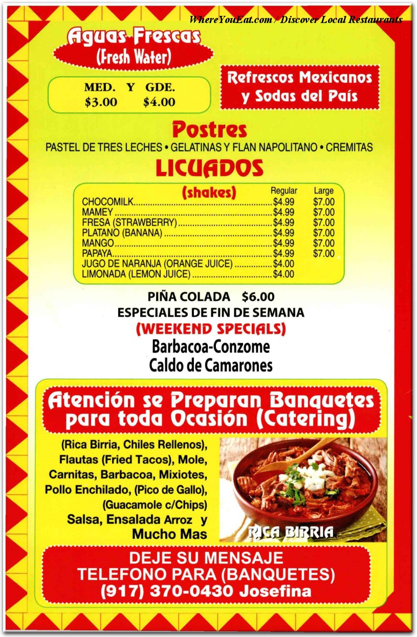 Ricos Tacos Restaurant in Brooklyn / Menus & Photos