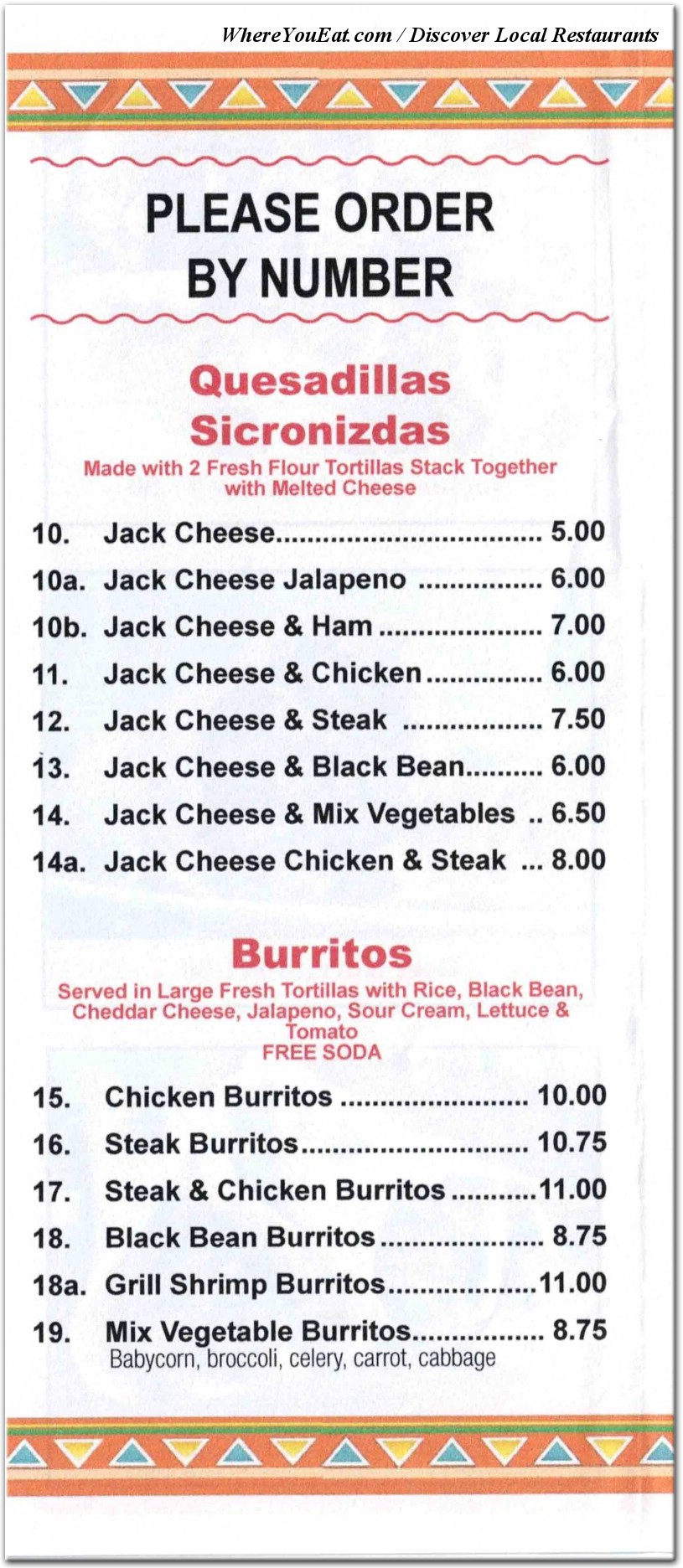 menu image