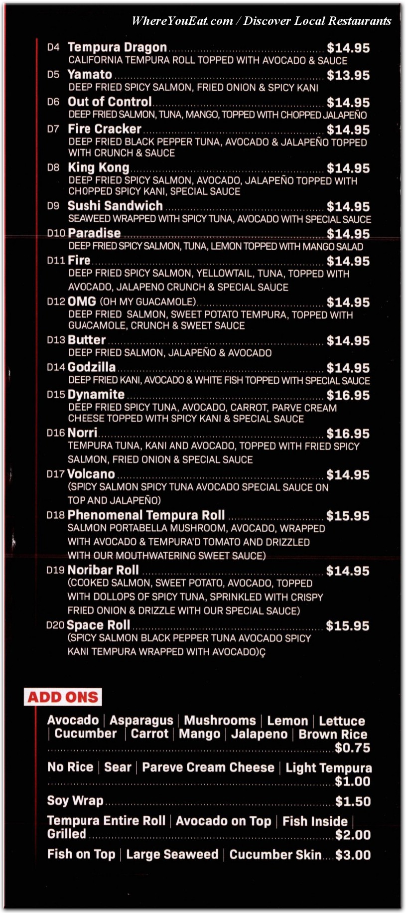 menu image