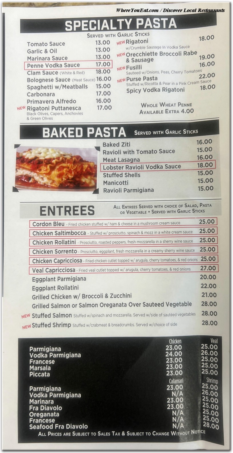 menu image