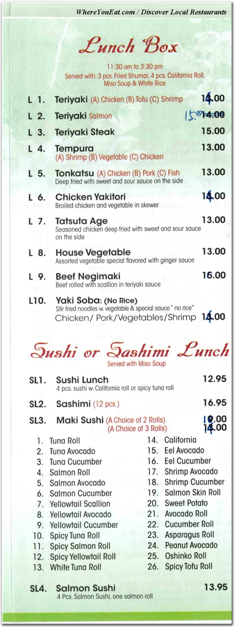menu image