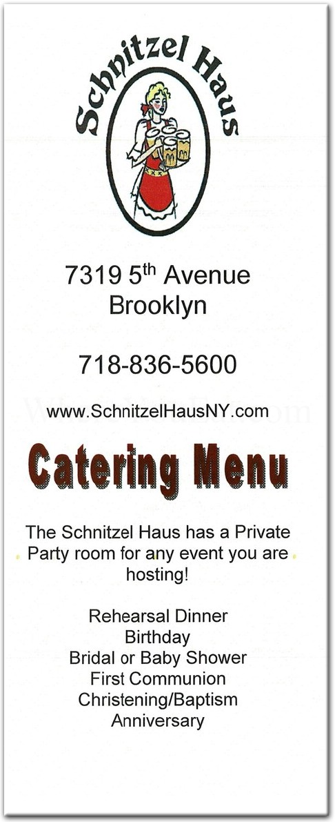 murderer Preservative sandwich Schnitzel Haus Restaurant in Brooklyn / Official Menus & Photos