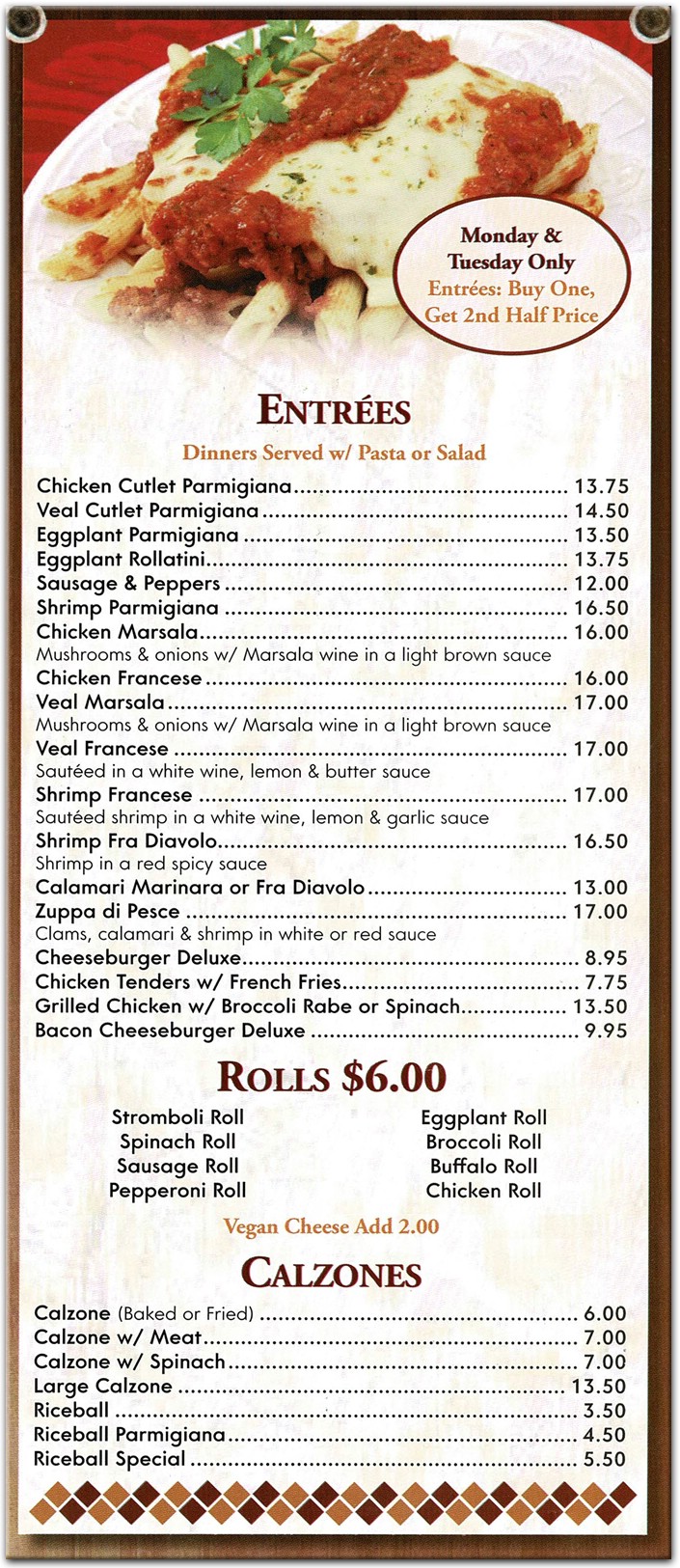 Pinos Pizzeria Restaurant In Staten Island Official Menus And Photos