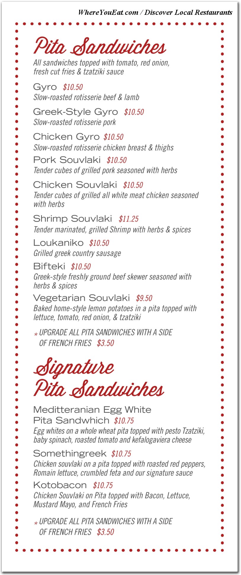 menu image