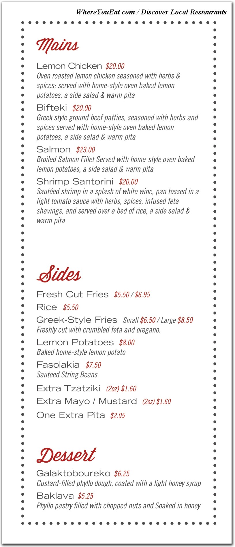 menu image