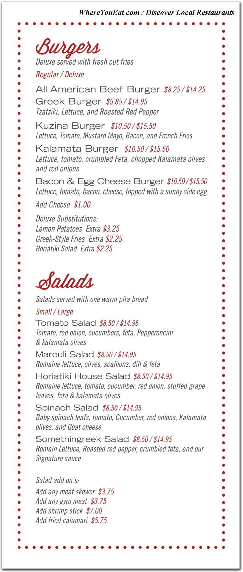 menu image