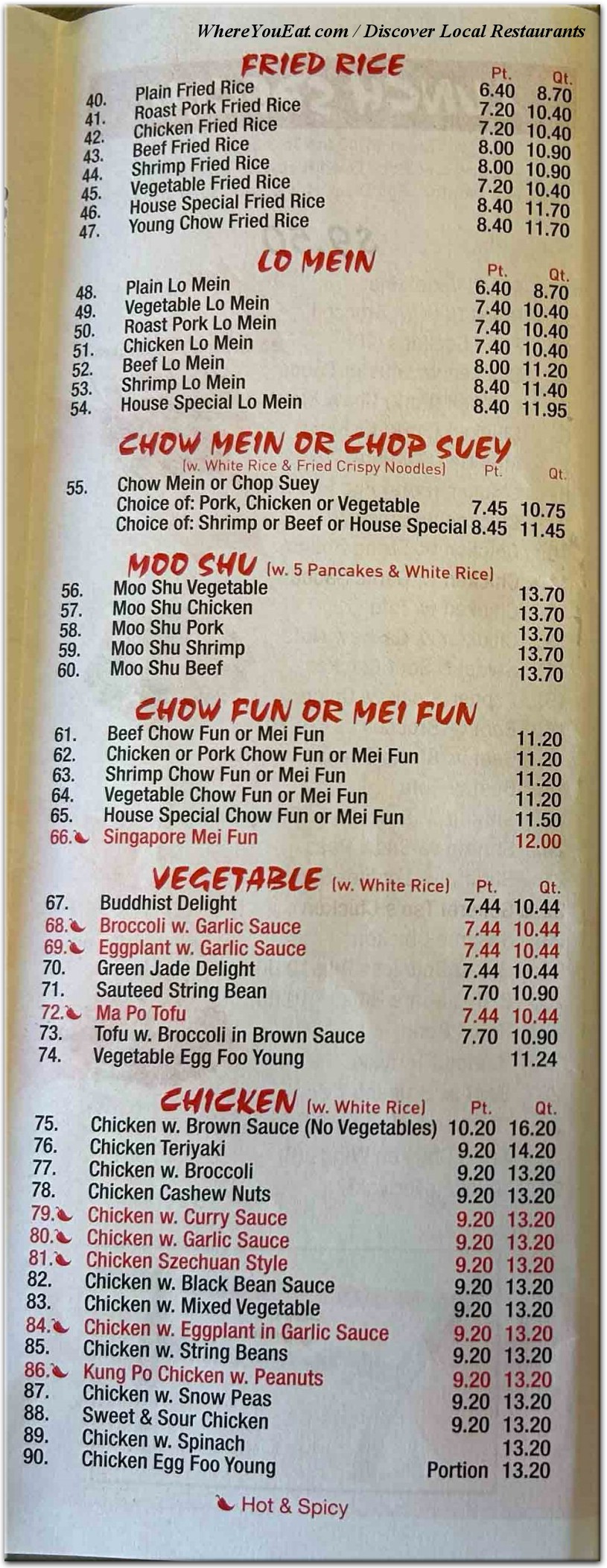 menu image