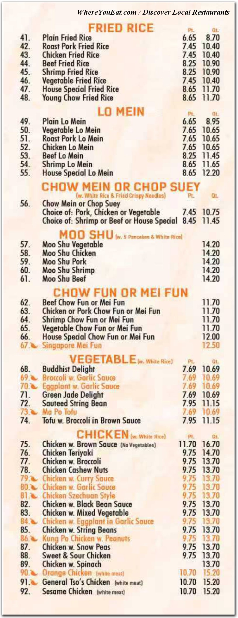 menu image