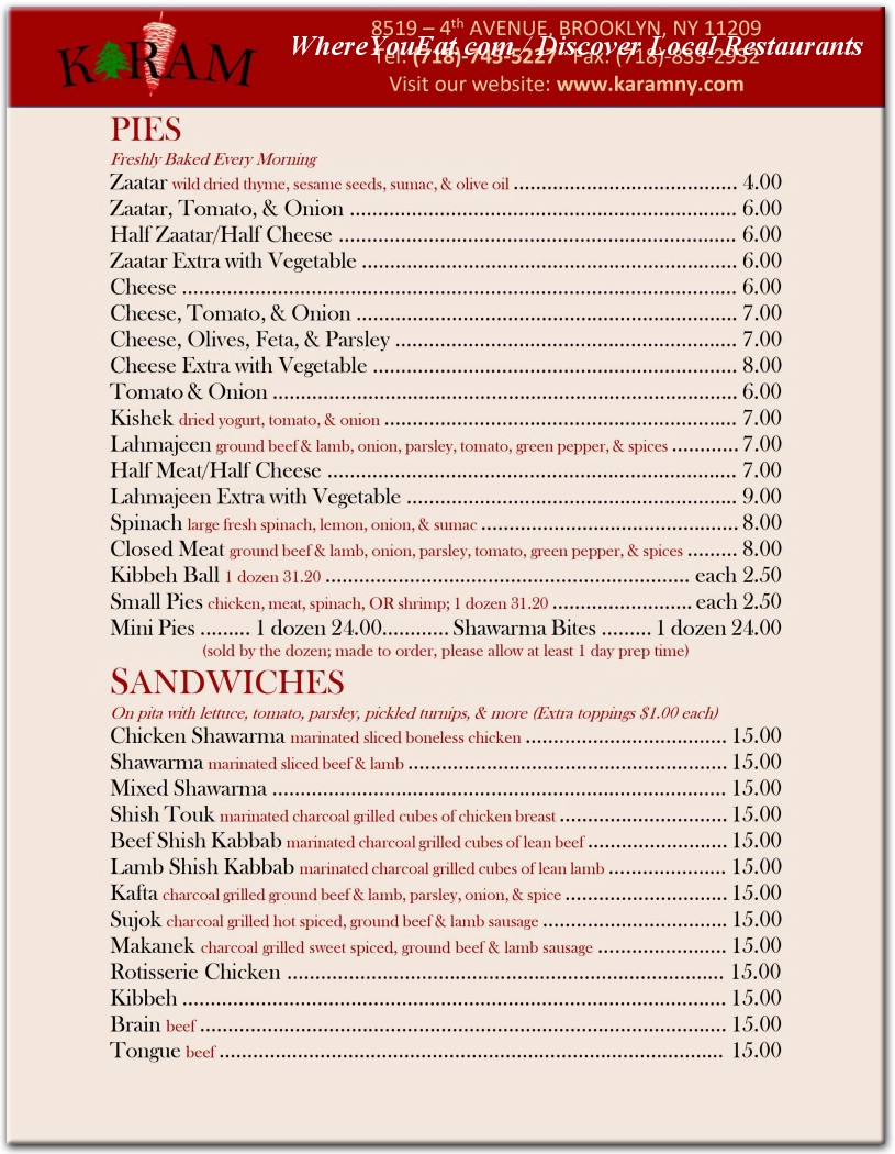 menu image