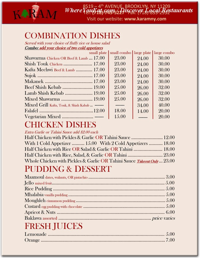 menu image