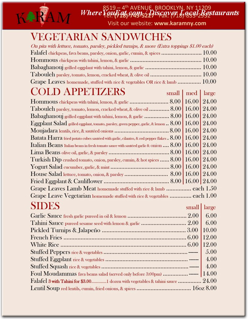 menu image