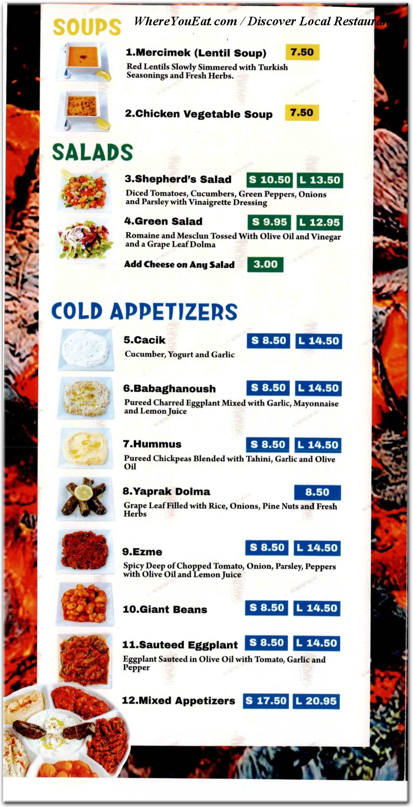 menu image