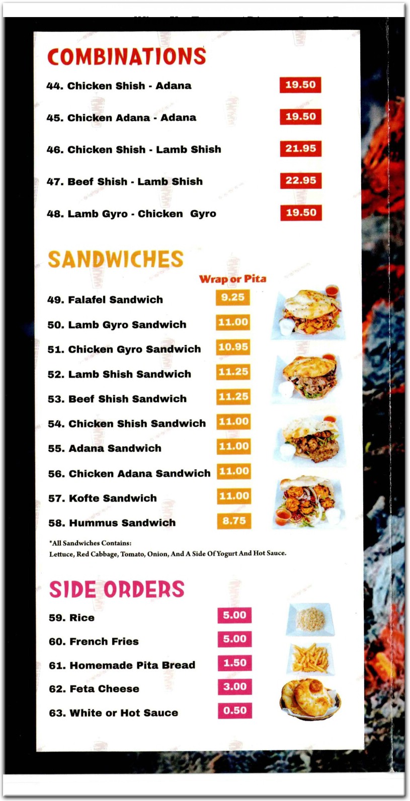 menu image