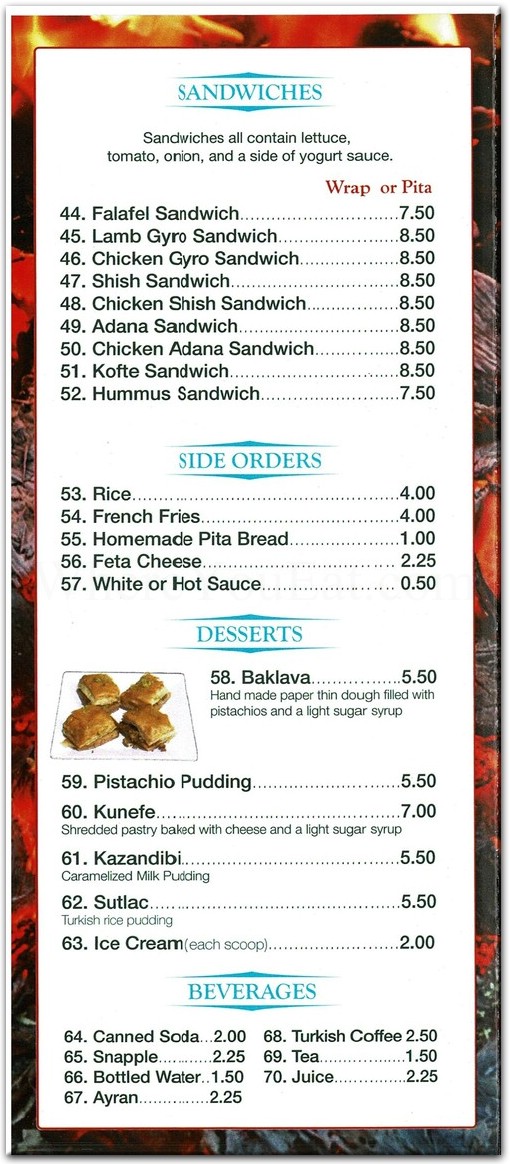 Hazar Turkish Restaurant in Brooklyn / Official Menus & Photos