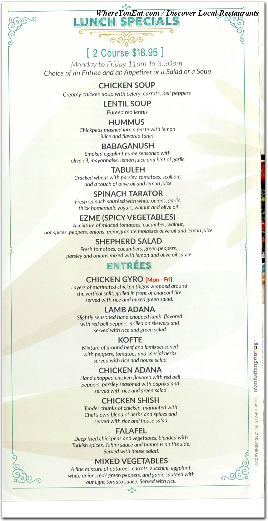 menu image