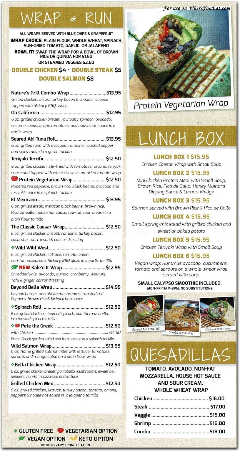 Nature's Grill Bay Ridge Restaurant in Brooklyn / Official Menus & Photos