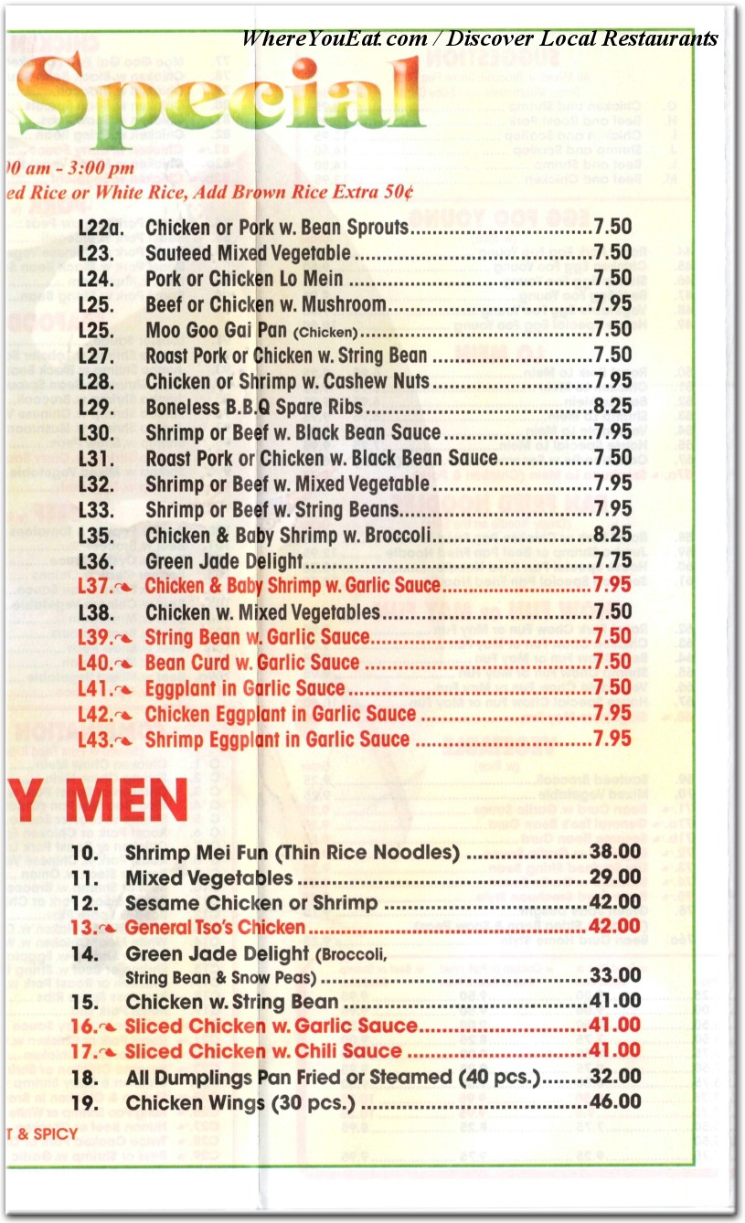 menu image