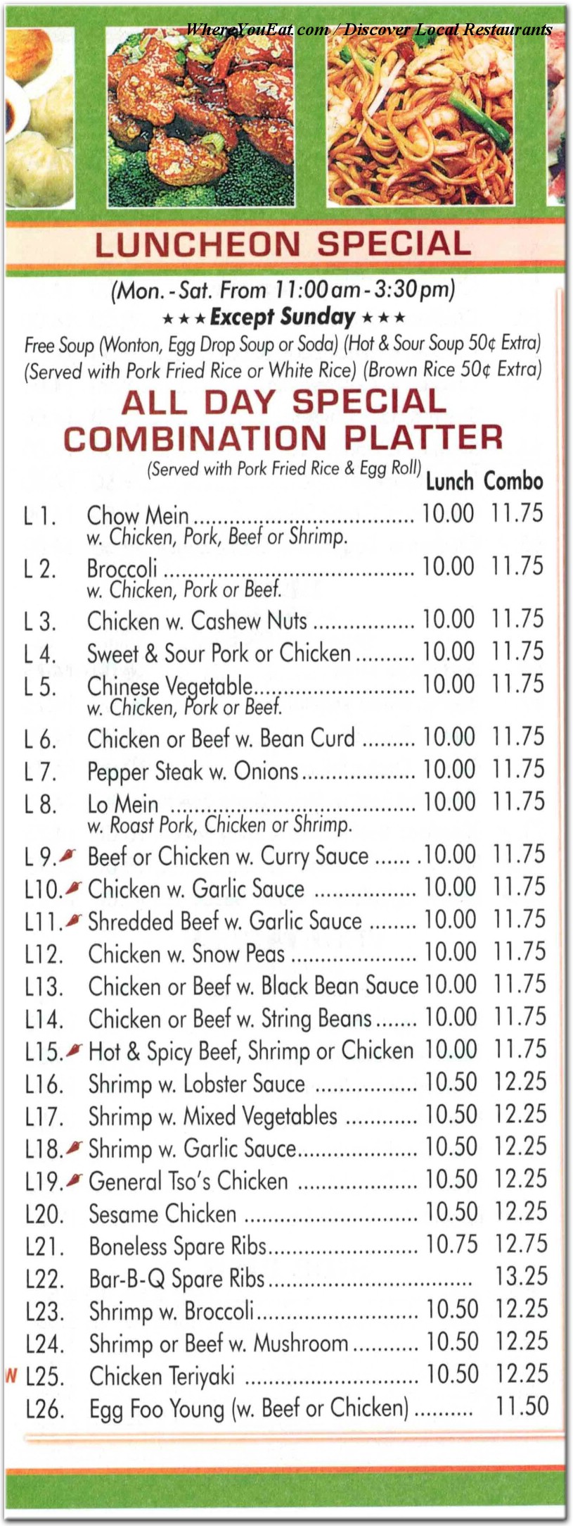 menu image