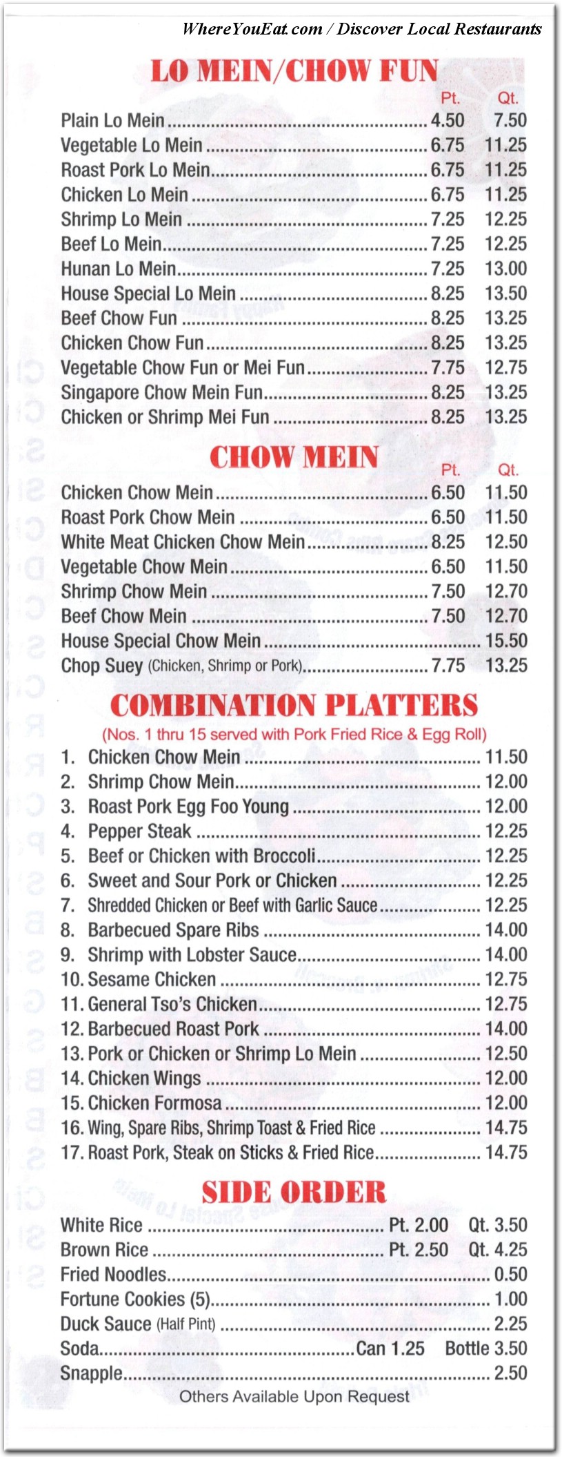 menu image