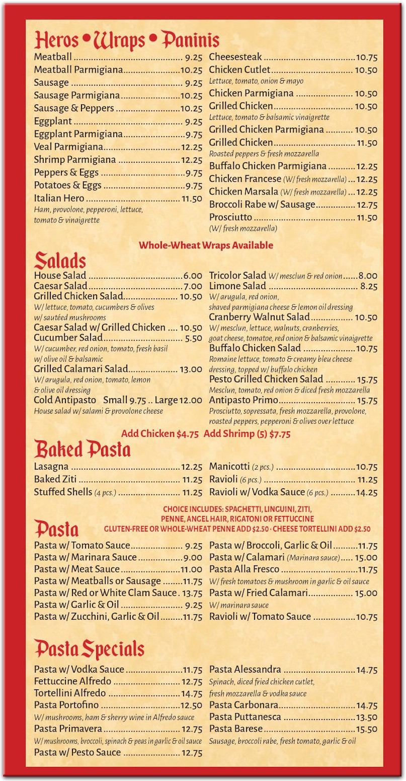 Gino's Pizzeria Restaurant in Staten Island / Menus & Photos