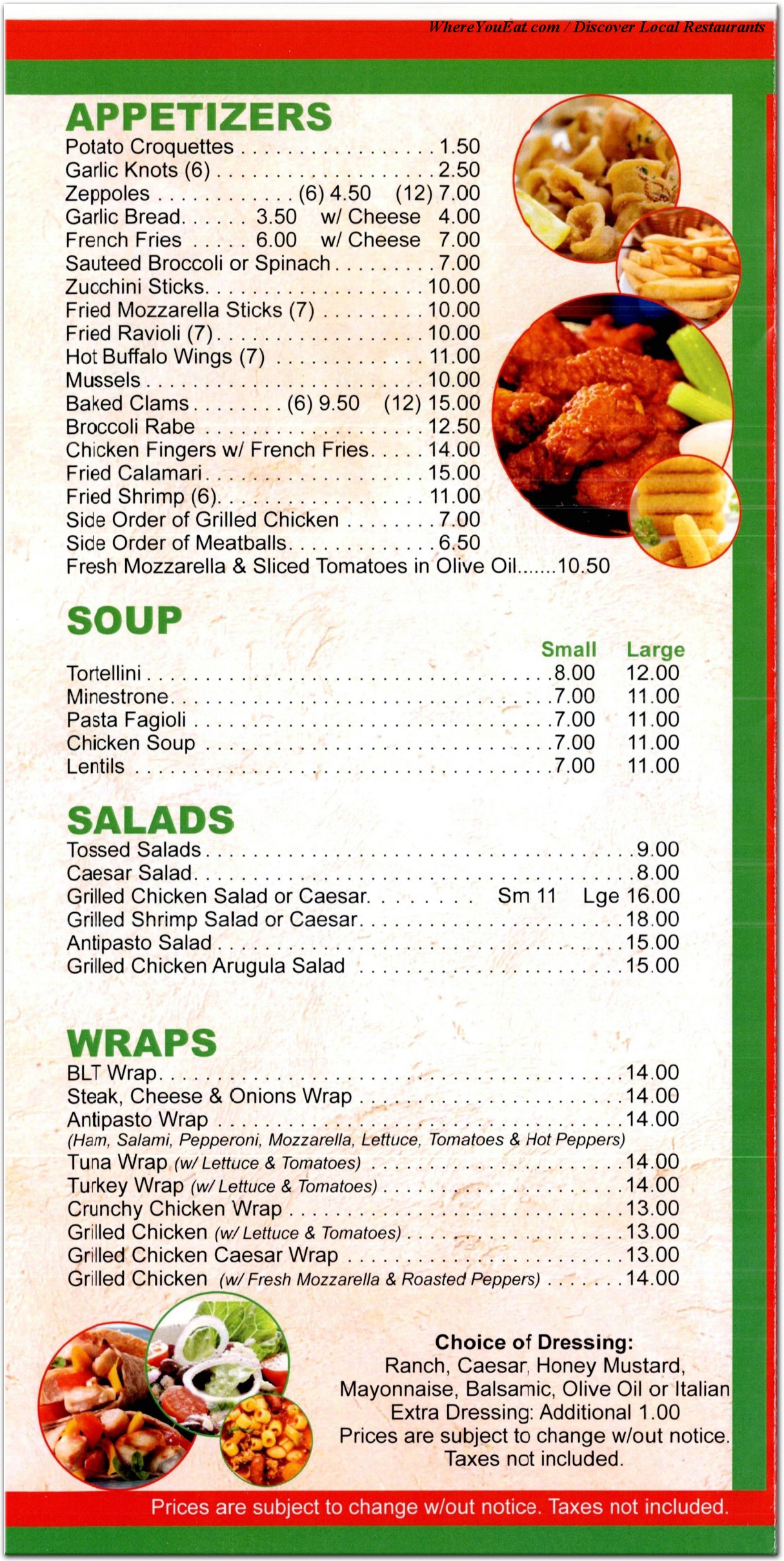menu image