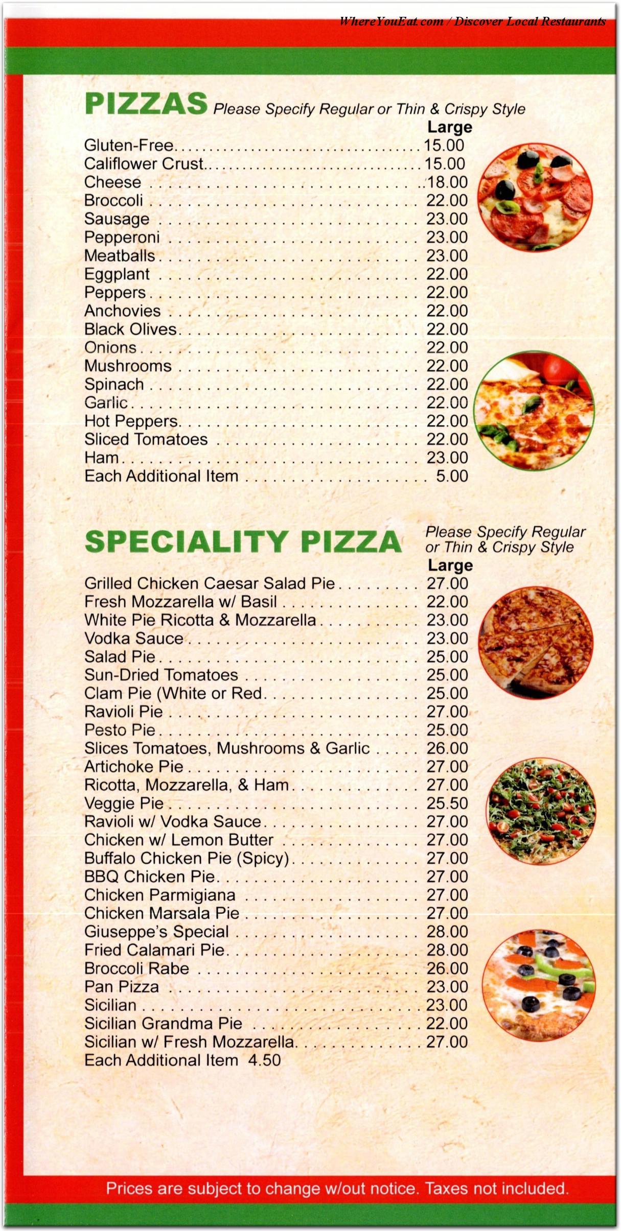 menu image